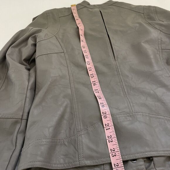 Fox‎ Racing Riders Faux Leather Jacket Womens Biker Size Large Embroidered - Picture 8 of 11